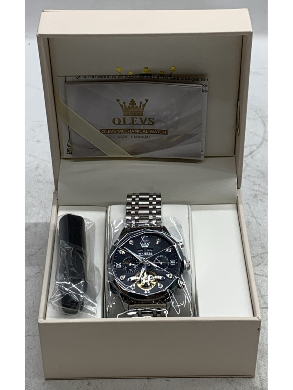 OLEVS 6621G Automatic Men Watch Self Winding Mechanical Moon Phase Business